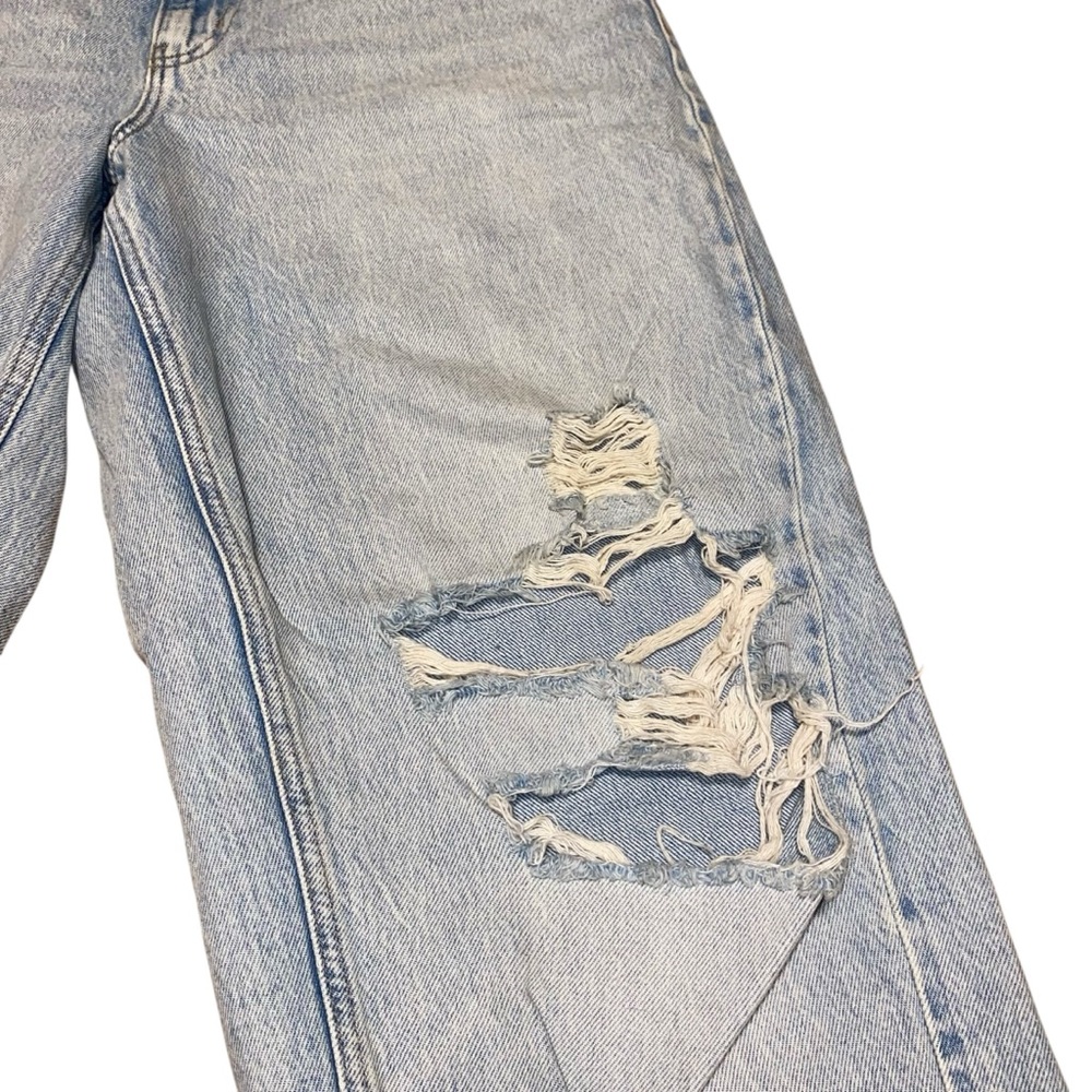Garage High Rise Baggy Distressed Denim Jeans in Colour Briar Blue 31" Waist - Picture 5 of 12